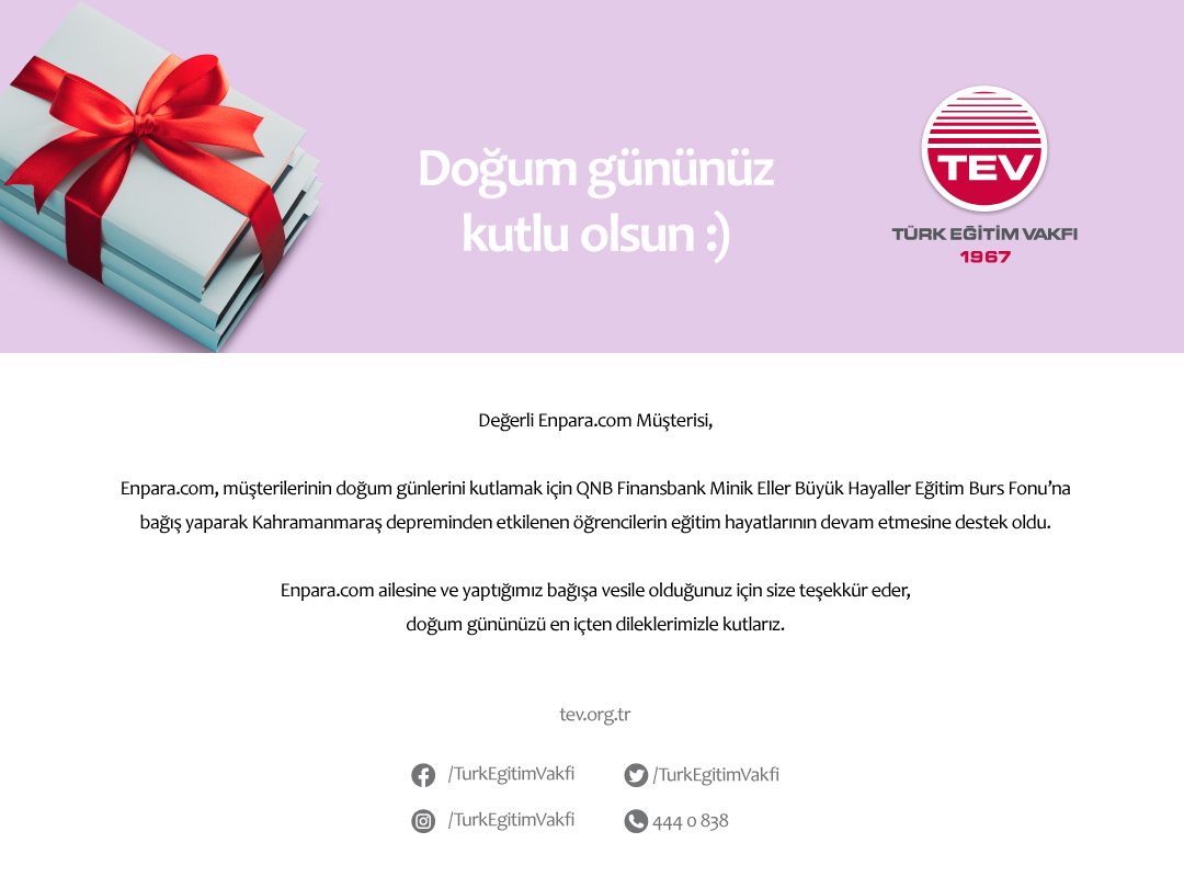 Doğum gününüz kutlu olsun