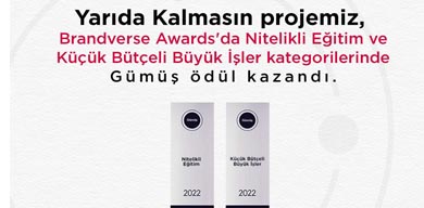 Yarıda Kalmasın Projemiz, Brandverse Awards 2022'de 2 Gümüş Ödül Kazandı.